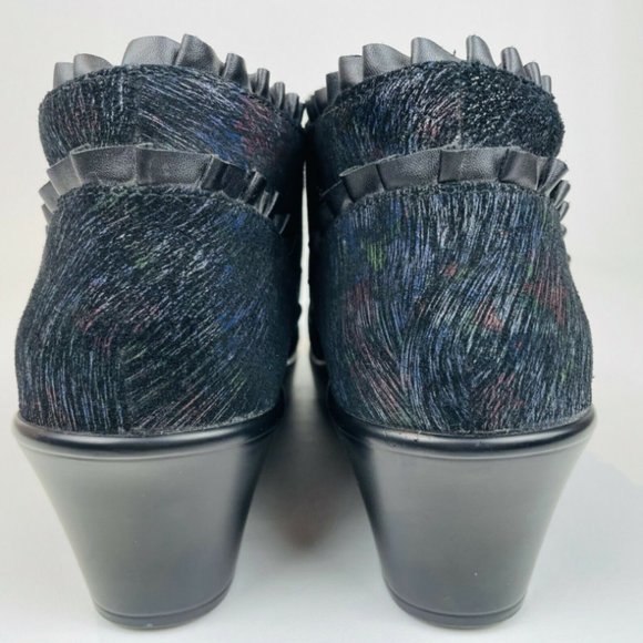 Alegria Boots Leather HAN-316 Ruffle Comfort Ankle Bootie Women US Sz 7.5 Eu 38 - Picture 4 of 8